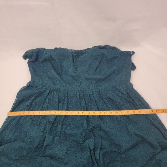 TORRID Retro Chic Teal Lace Midi Dress Womens PLUS 18 Pin Up Rockabilly - Picture 14 of 16